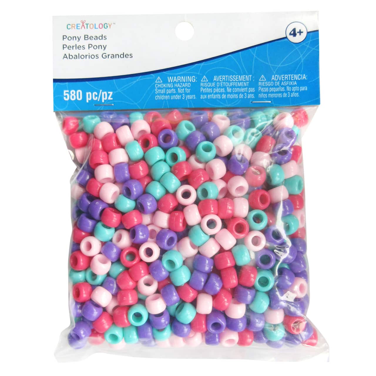 12 Packs: 580 ct. (6,960 total) Princess Pony Beads by Creatology™, 6mm x 9mm